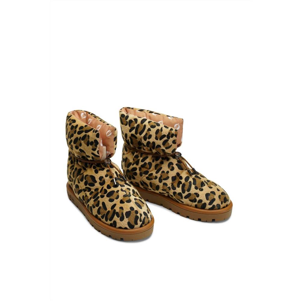 NEW FLUFIE women's pillow boot in leopard